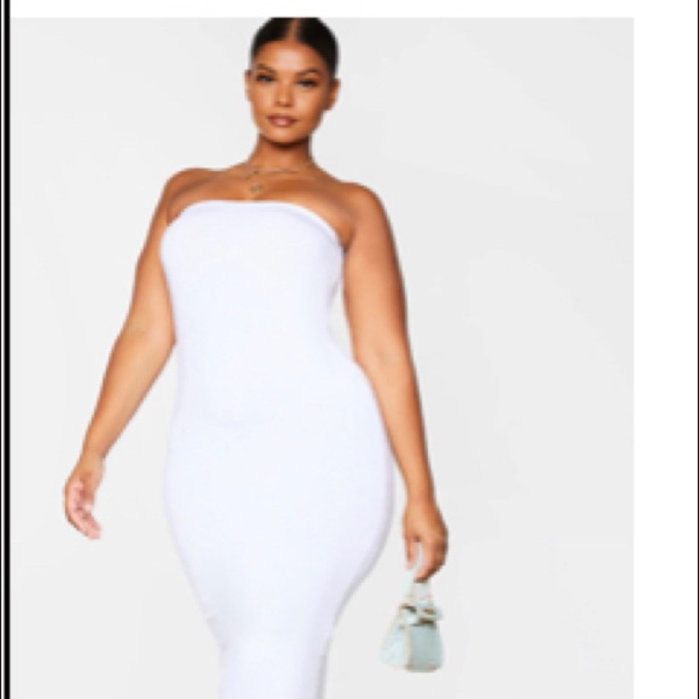 Plus sized white dress